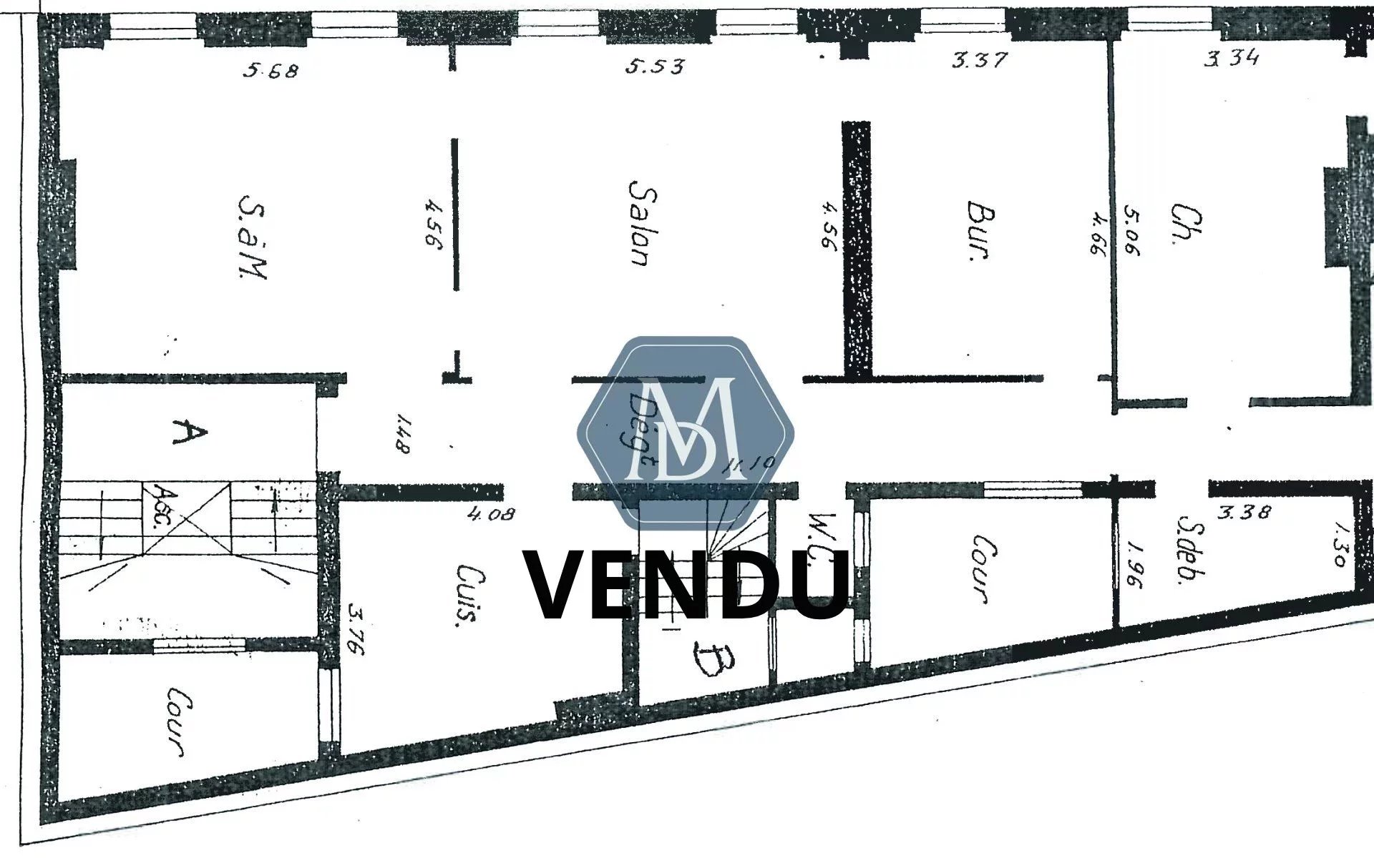75018 – JULES JOFFRIN / CYRANO DE BERGERAC 100M² 2 /3 CHAMBRES + BALCONS + CAVE